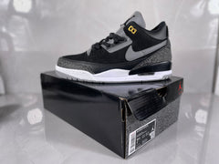 Air Jordan 3 Retro Black and Grey Sneakers