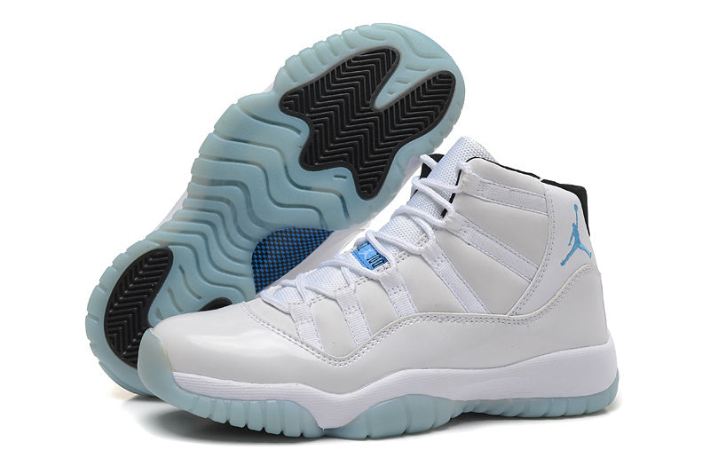 Jordan Air Jordan 11 Retro High-Top Sneakers in White and Blue