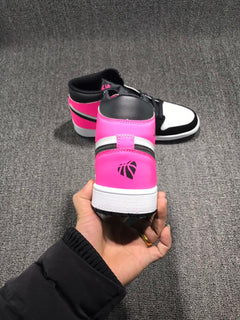 Jordan 1 High Valentine's Day Black Pink Sneakers