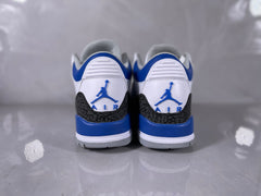 Jordan 3 Retro White and Royal Blue Sneakers