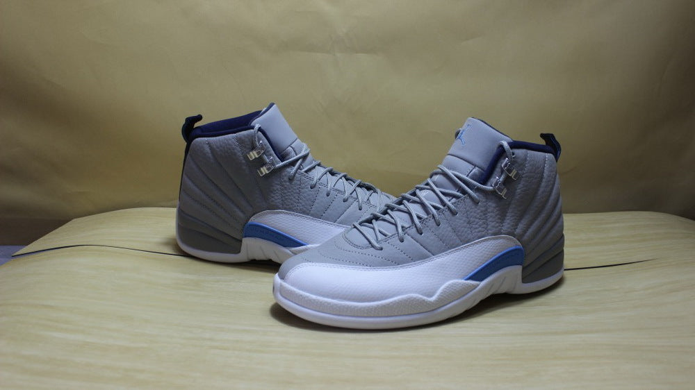Air Jordan 12 GreyBlue High-Top Sneakers