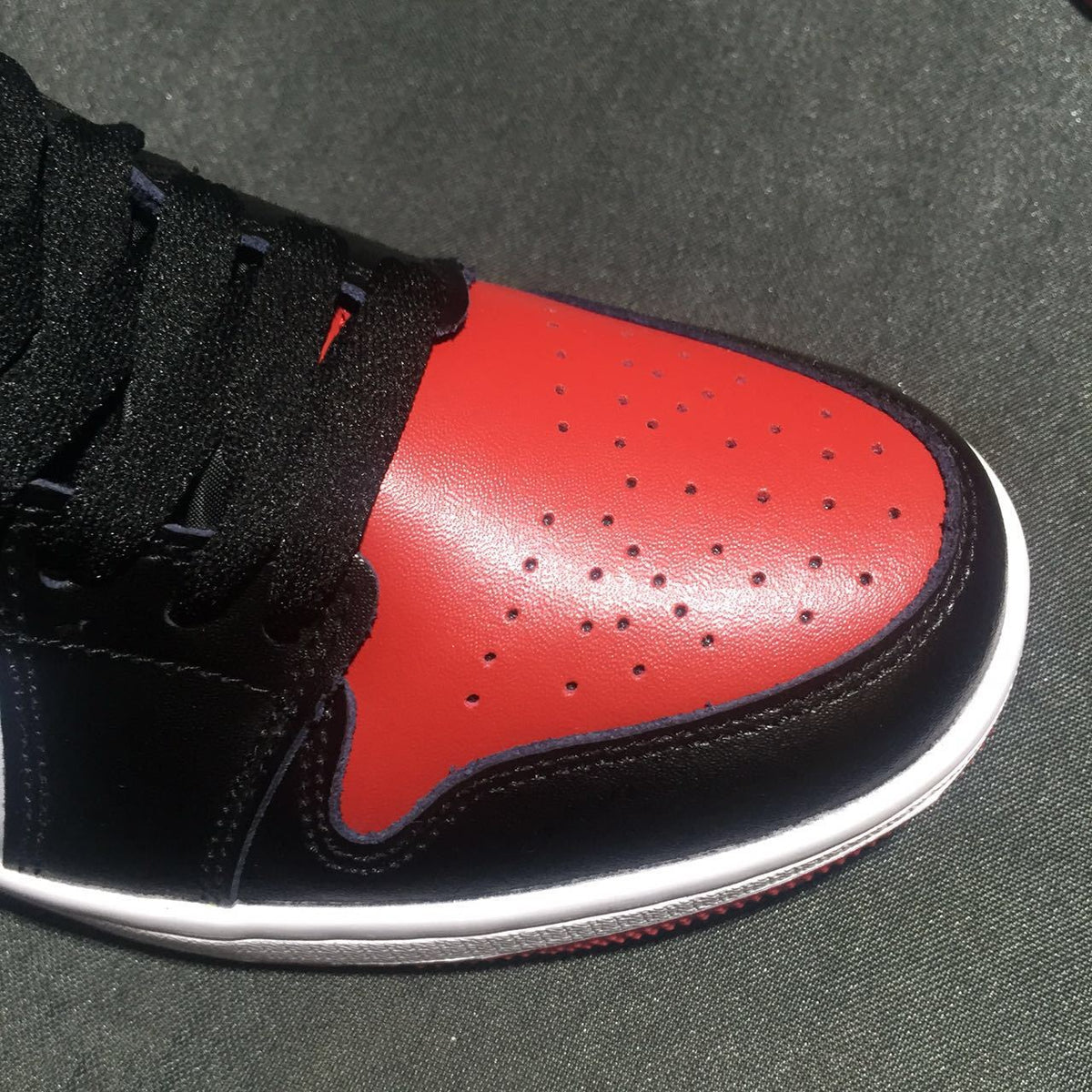 Jordan 1 High Three-Color Sneaker in Black, Blue and Red