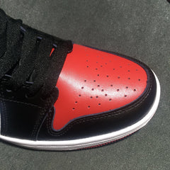Jordan 1 High Three-Color Sneaker in Black, Blue and Red