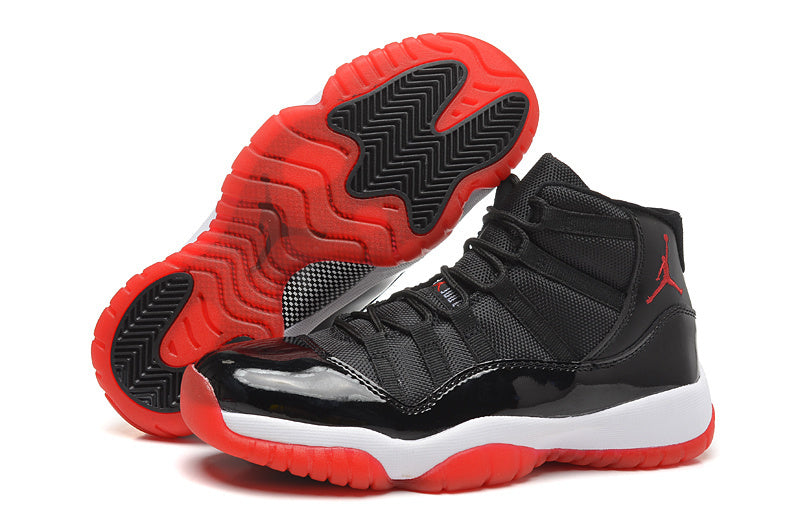 Air Jordan 11 Retro High Black Red Basketball Sneakers