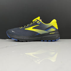 Brooks Ghost 15 Running Shoes, Charcoal Yellow Blue