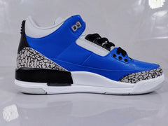 Jordan Air Jordan 3 Retro Blue Black and White Sneakers