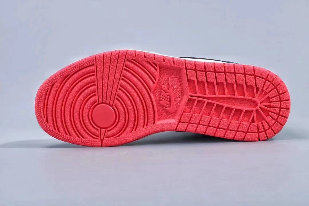 Jordan 1 Low Midnight Navy White Red Sneakers